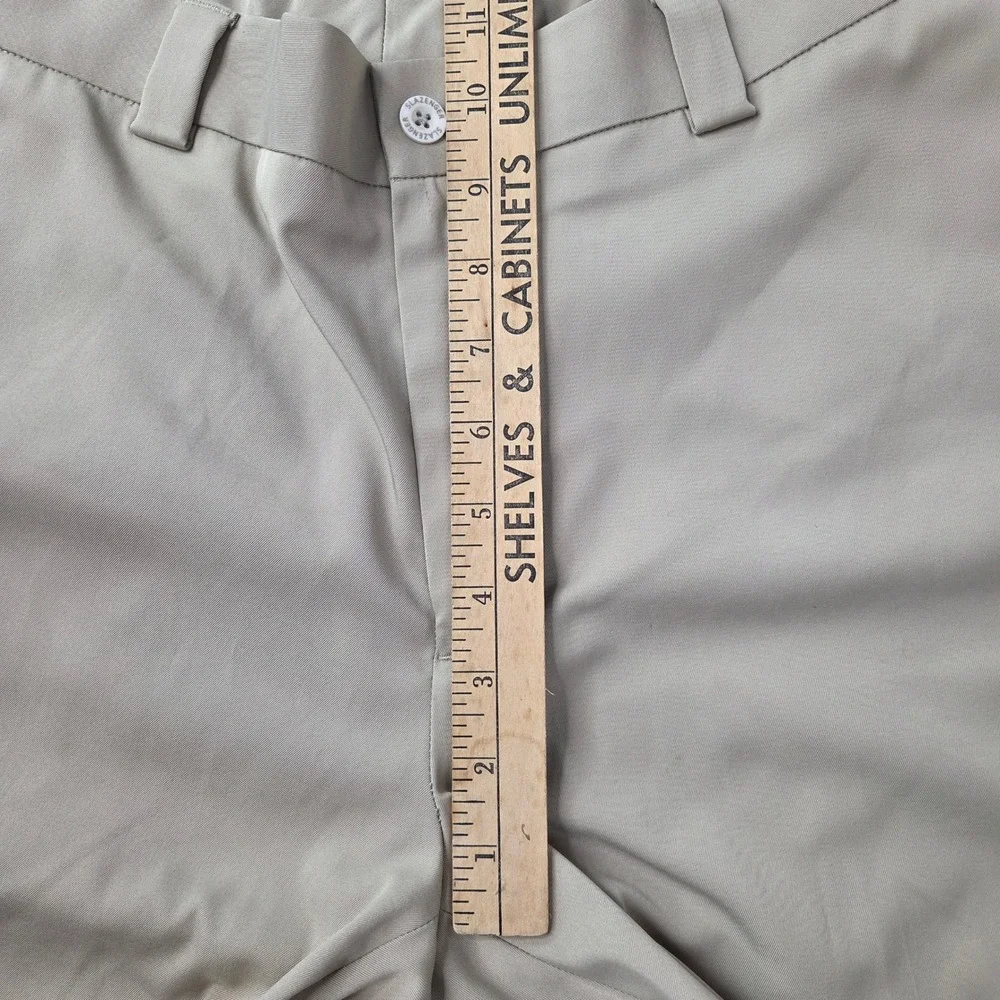 Slazenger Golf Pants Mens W32 L32 Tan Khaki Performance Flat Front‎ Excellent
